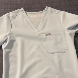 Figs Soft Sky V-Neck Scrub Top